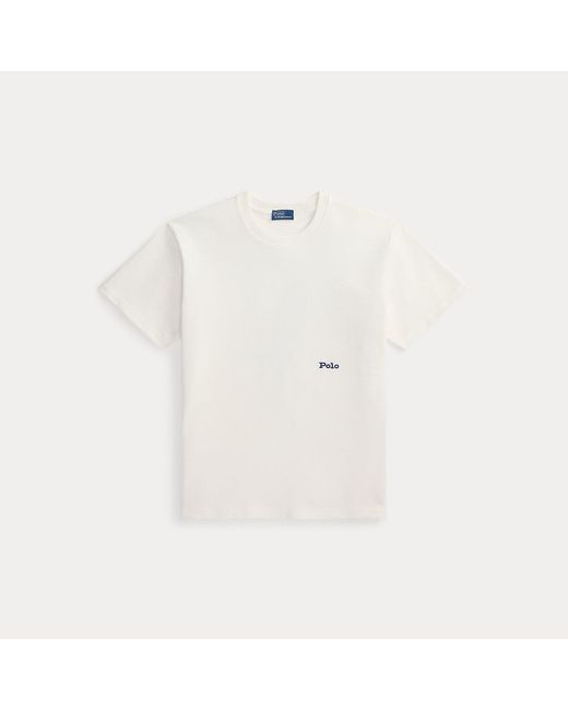 Polo Ralph Lauren White Big Pony Cotton Crewneck Tee