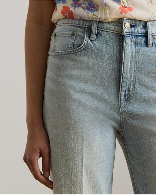 Ralph Lauren Blue High-Rise Relaxed Straight Ankle Jean
