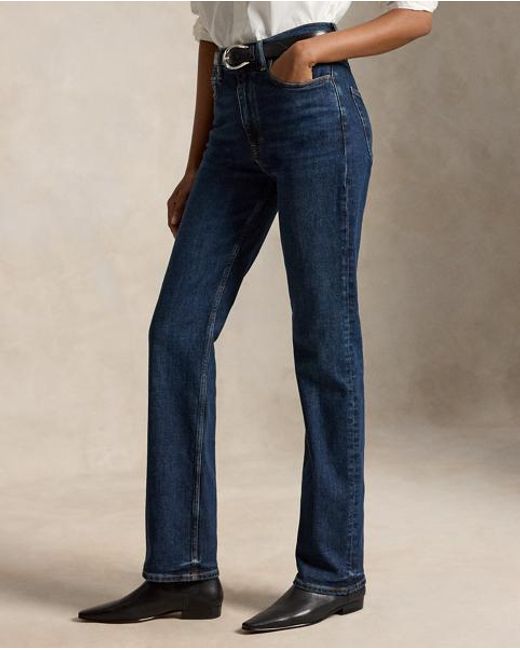 Polo Ralph Lauren Blue High-Rise Straight Jean
