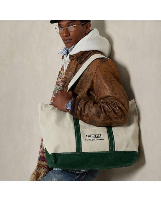 Polo Ralph Lauren Segeltuch-Tragetasche Mit Logo in Green für Herren