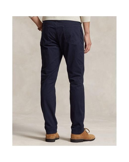 Pantaloni Sullivan in rasatello stretch di Polo Ralph Lauren in Blue da Uomo