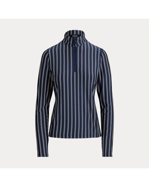 Ralph Lauren Blue Stretch-Jersey Quarter-Zip