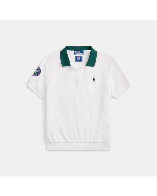 Polo Ralph Lauren White Poloshirt Wimbledon aus Frottee