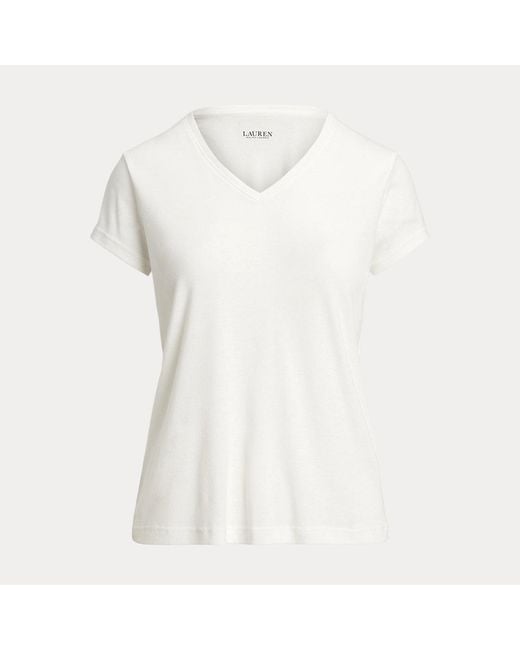 Camiseta De Pijama De Algodón Ralph Lauren de color White
