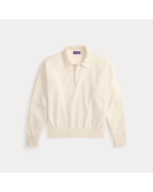 Ralph Lauren Natural Cashmere-Alpaca Polo Sweater for men
