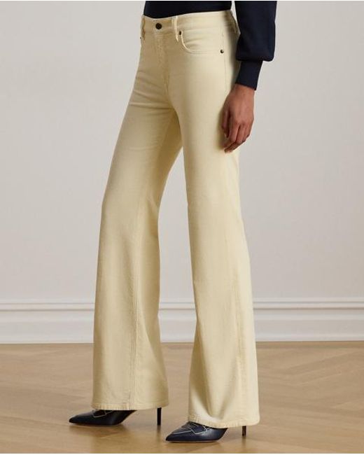 Ralph Lauren Natural High-Rise Corduroy Flare Trousers
