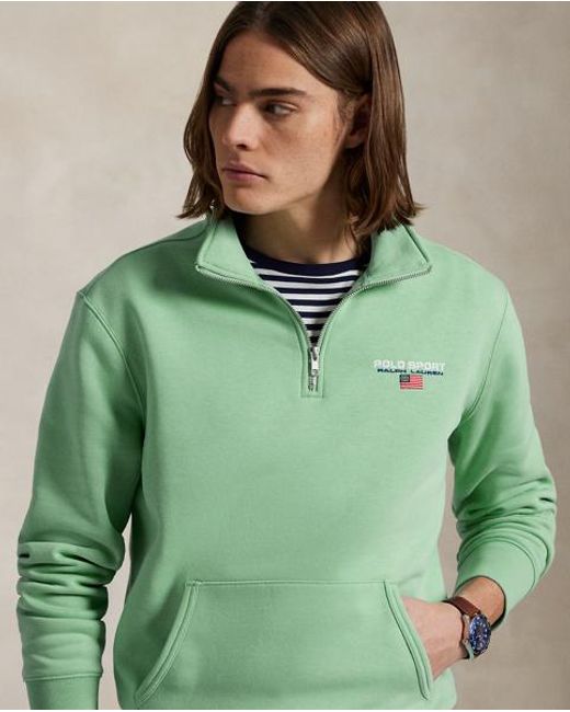 Polo Ralph Lauren Fleece-Sweatshirt Polo Sport in Green für Herren