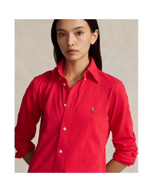 Camicia Oxford in cotone Slim-Fit di Polo Ralph Lauren in Red