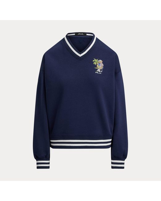 Jersey Con Cuello De Pico Y Polo Bear Ralph Lauren de color Blue