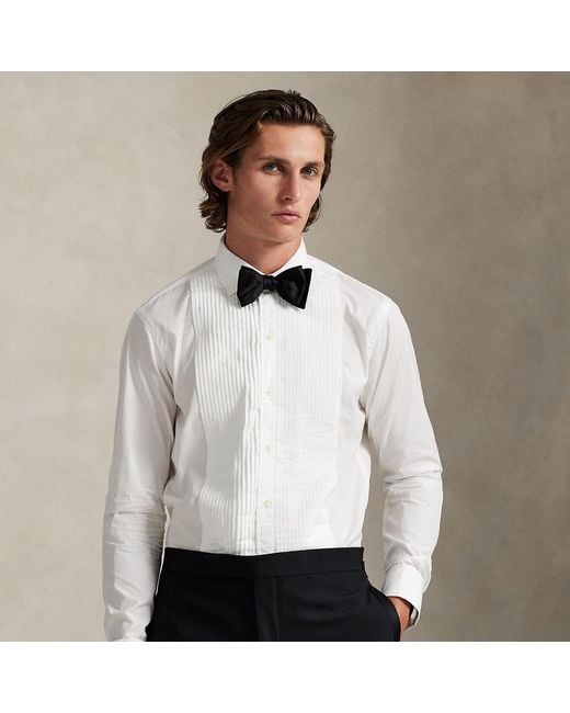 Polo Ralph Lauren Gray Classic Fit French Cuff Tuxedo Shirt for men