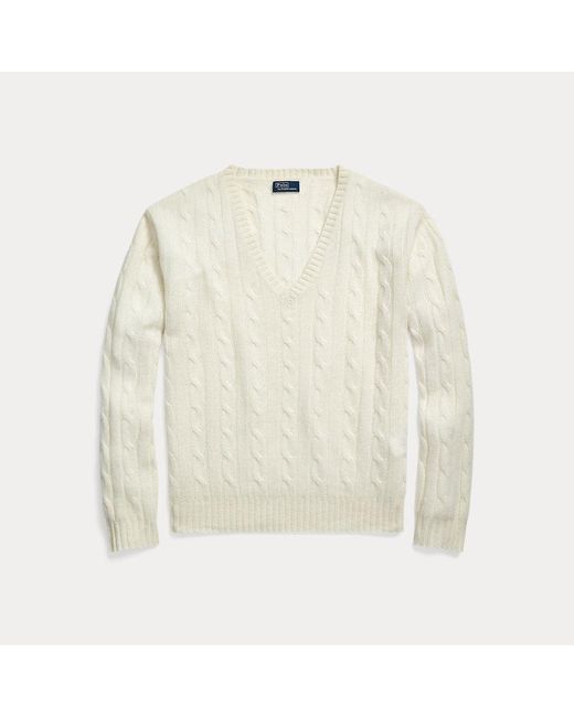 Polo Ralph Lauren Natural Relaxed Fit Cable Cashmere Sweater