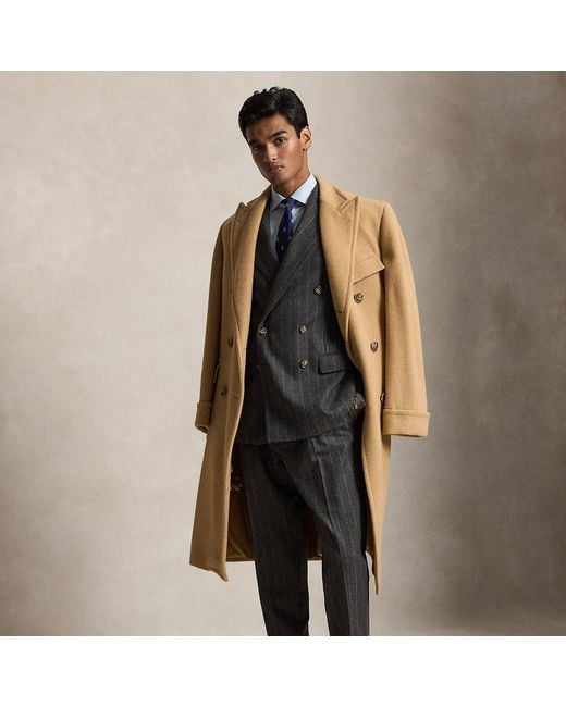 Polo Ralph Lauren Black Polo Tailored Fit Chalk-Stripe Wool Suit for men