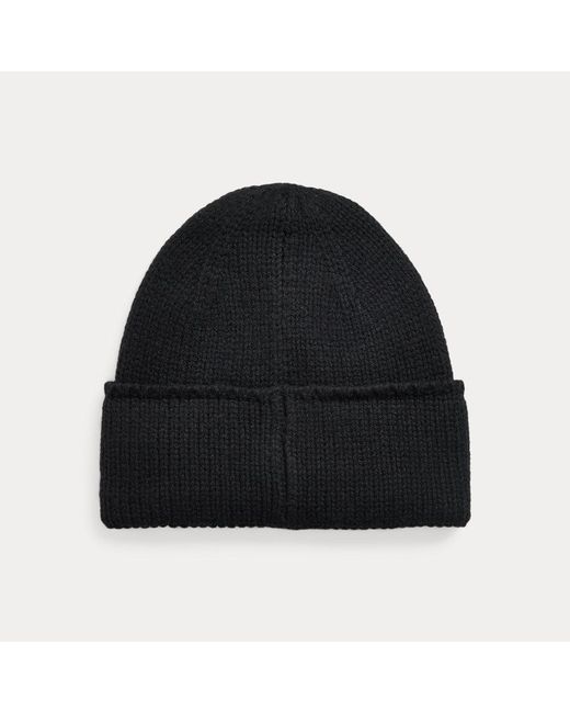 Polo ralph lauren black beanie hot sale
