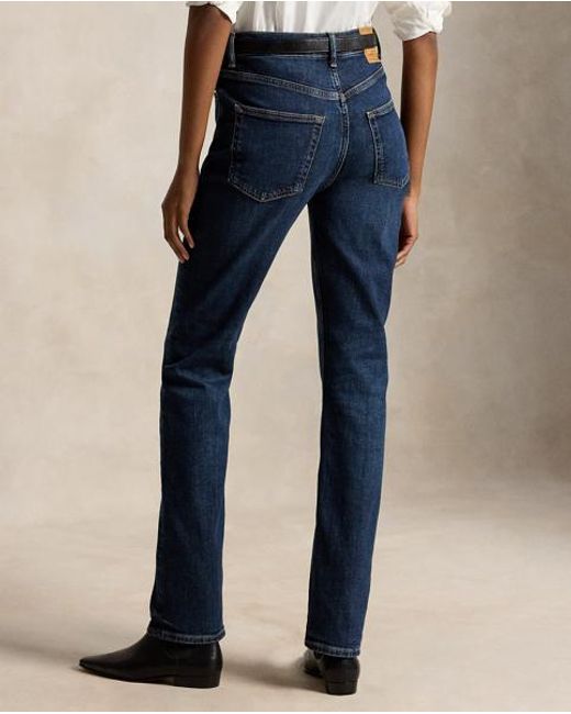 Polo Ralph Lauren Blue High-Rise Straight Jean