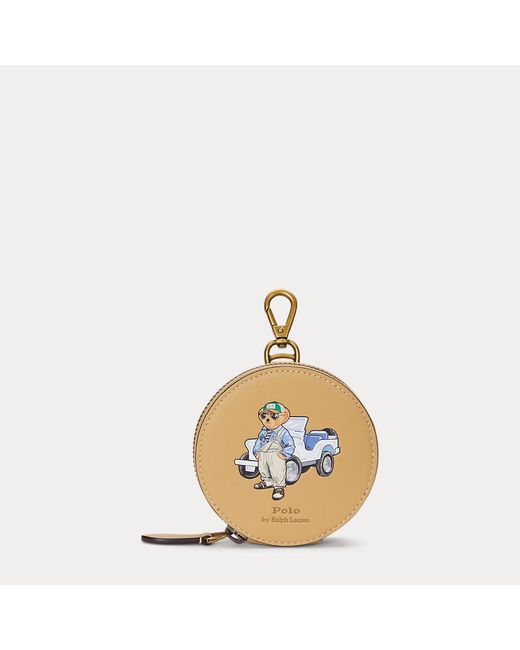 Porte-monnaie Polo Bear en cuir Polo Ralph Lauren en coloris Metallic