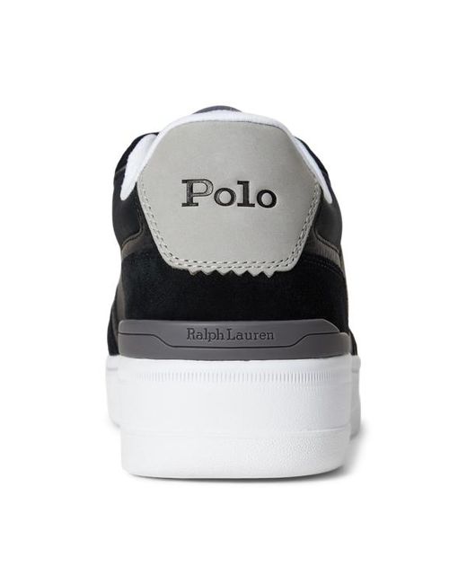 Sneaker Open Masters in camoscio di Polo Ralph Lauren in Black da Uomo