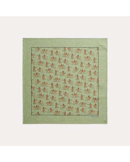 Polo Ralph Lauren Wollen Bandana Met Paardensportprint in het Green voor heren