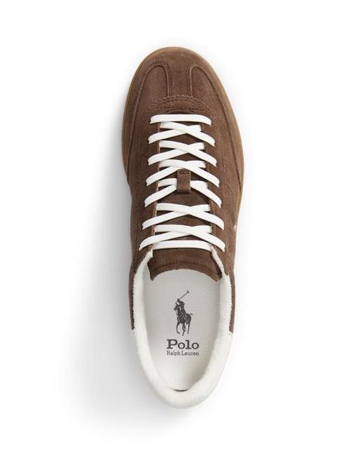 Ralph Lauren Brown Bedford Suede Trainer for men