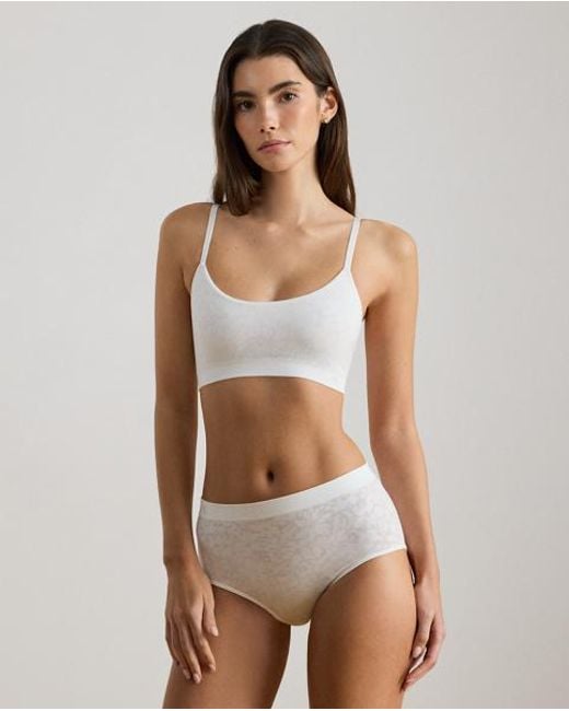 Ralph Lauren White Floral Scoopneck Bralette