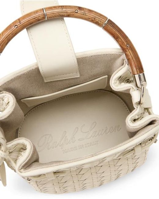 Ralph Lauren Natural Ralph Lauren The Ralph Braided Small Bucket Bag