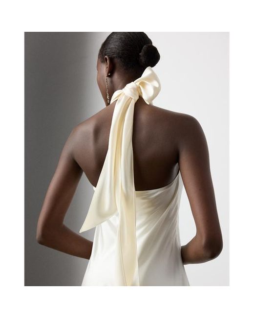 ralph lauren white evening dress Ralph Lauren Chilton Stretch Satin Evening Dress