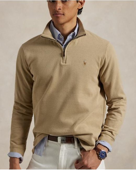 Polo Ralph Lauren Estate-Rib Trui Met Kwartrits in het Natural voor heren