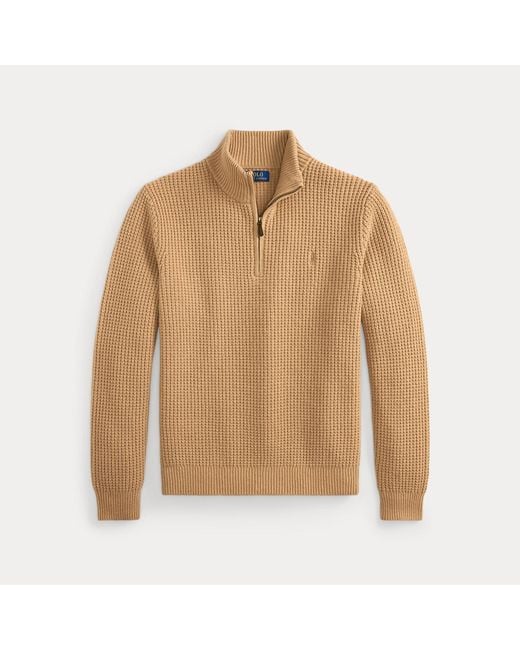 Polo Ralph Lauren Natural Waffle-Knit Wool-Cotton Jumper for men