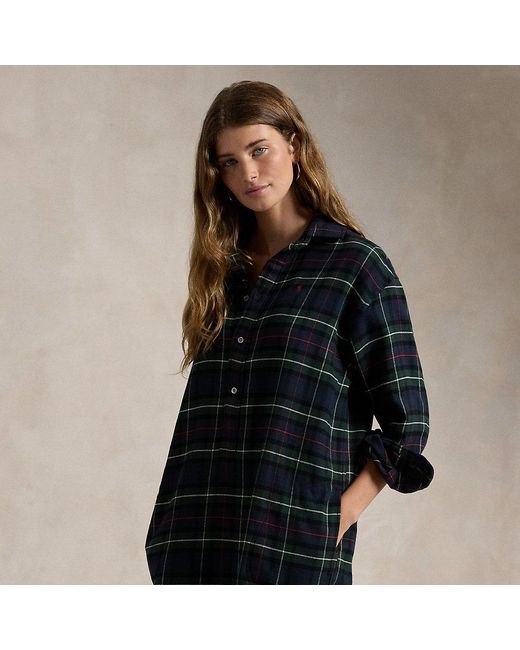 Polo Ralph Lauren Black Plaid Cotton Shirtdress