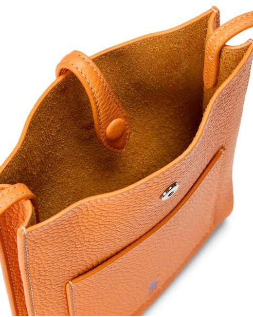 Polo Ralph Lauren Orange Polo Play Leather Pocket Crossbody
