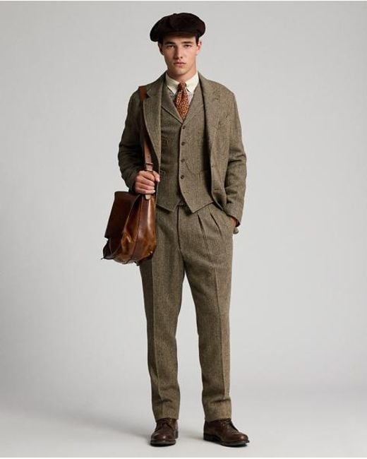 RRL Gray Slim Fit Striped Shirt for men