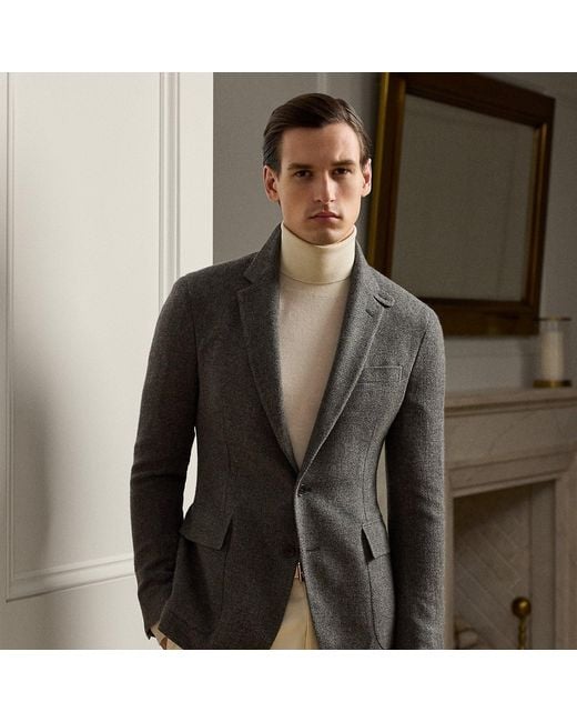 Giacca Hadley in cashmere fatta a mano di Ralph Lauren in Black da Uomo