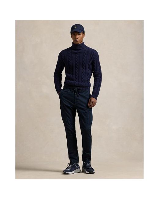 Ralph Lauren Blue Stretch Slim Fit Twill Cargo Trouser for men