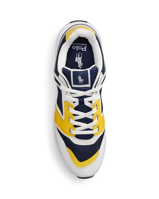 Ralph Lauren Blue Train 89 V2 Suede-Panelled Trainer for men