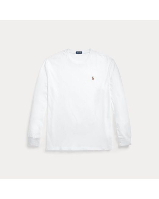 Polo Ralph Lauren White Custom Slim Fit Soft Cotton T-Shirt for men