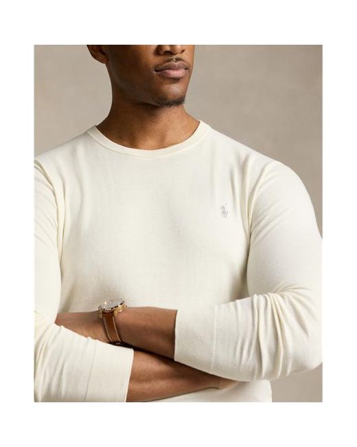 Polo Ralph Lauren Große Größen - Rundhalspullover aus Baumwolle in White für Herren