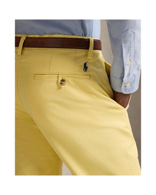 Pantaloni Bedford stretch Straight-Fit di Polo Ralph Lauren in Yellow da Uomo