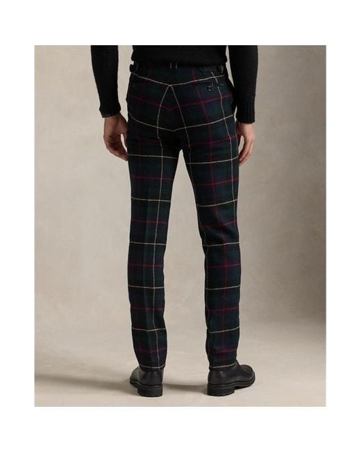 Polo Ralph Lauren Plaid Wool Suit Trouser in Black for Men Lyst UK