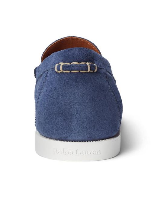 Polo Ralph Lauren Merton Suède Venetiaanse Loafer in het Blue voor heren