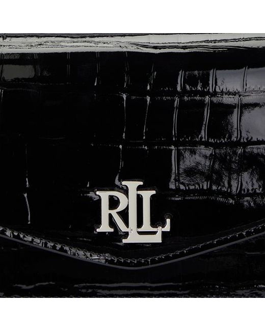 Bolso Sawyer mediano de piel Lauren by Ralph Lauren de color Black