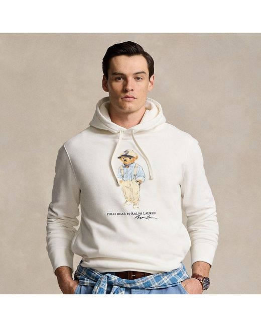 Polo Ralph Lauren Fleece-Pullover mit Polo Bear in Natural für Herren