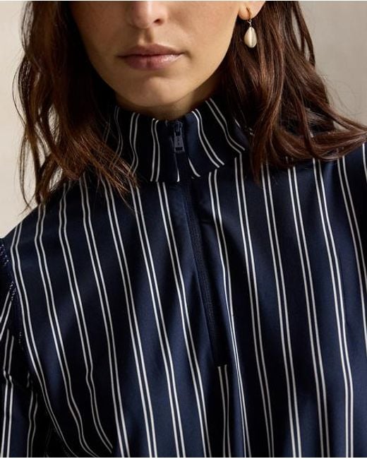 Ralph Lauren Blue Stretch-Jersey Quarter-Zip