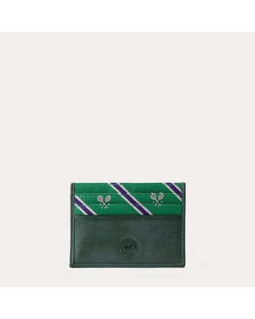 Polo Ralph Lauren Green Wimbledon Leather Card Case for men