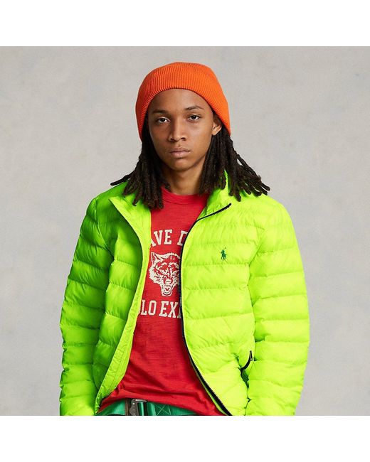 Ralph Lauren Neon Packable Water-repellent Jacket in Green for Men | Lyst