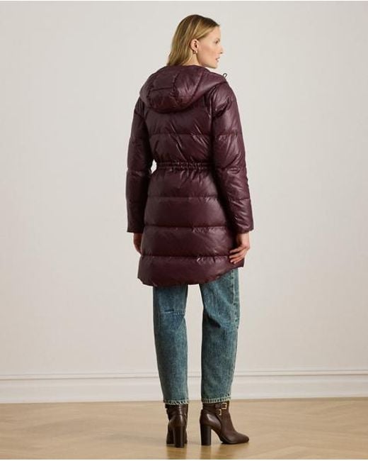 Ralph Lauren Parallel Doorgestikte Donsjas in het Brown
