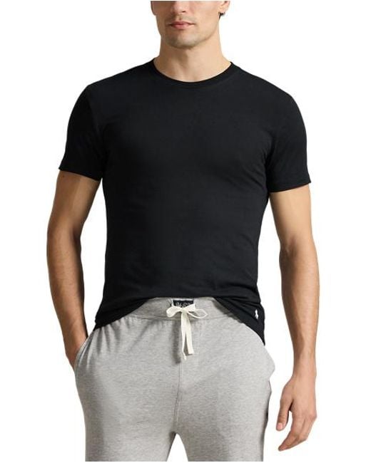 Polo Ralph Lauren Black Slim Crewneck 3-Pack for men