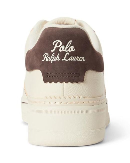 Polo Ralph Lauren Natural Masters Court Leather Trainer for men