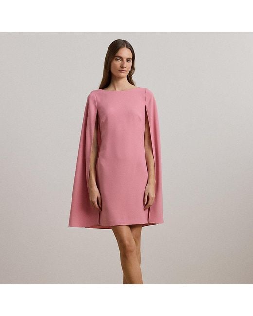 Ralph Lauren Pink Ralph Lauren Cape Georgette Cocktail Dress