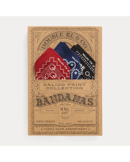 RRL 3Er-Pack Bandanas Mit Calico-Druck in Multicolor für Herren
