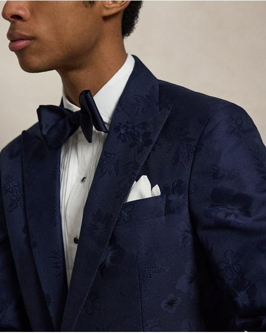Polo Ralph Lauren Blue Polo Tailored Fit Jacquard Tuxedo Jacket for men
