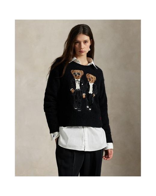 Maglia a girocollo Ralph Lauren & Ricky Bear di Polo Ralph Lauren in Black